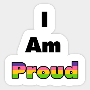 I am Proud (Lesbian) Sticker